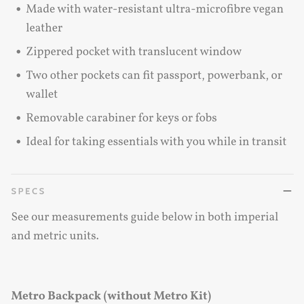 Monos Metro Backpack With Classic Kit And Metro Folio Kit In Black Nylon - Picture 10 of 16